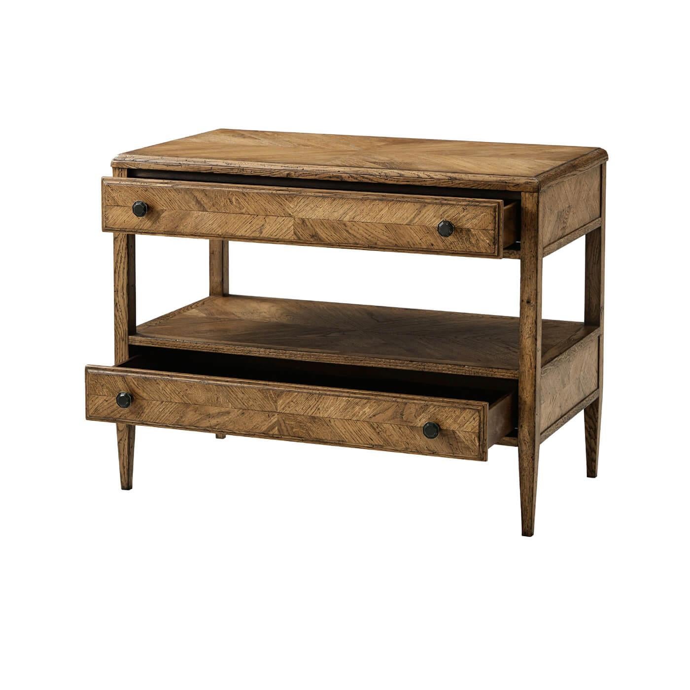 Pair of Rustic Oak Bedside Tables In New Condition For Sale In Westwood, NJ