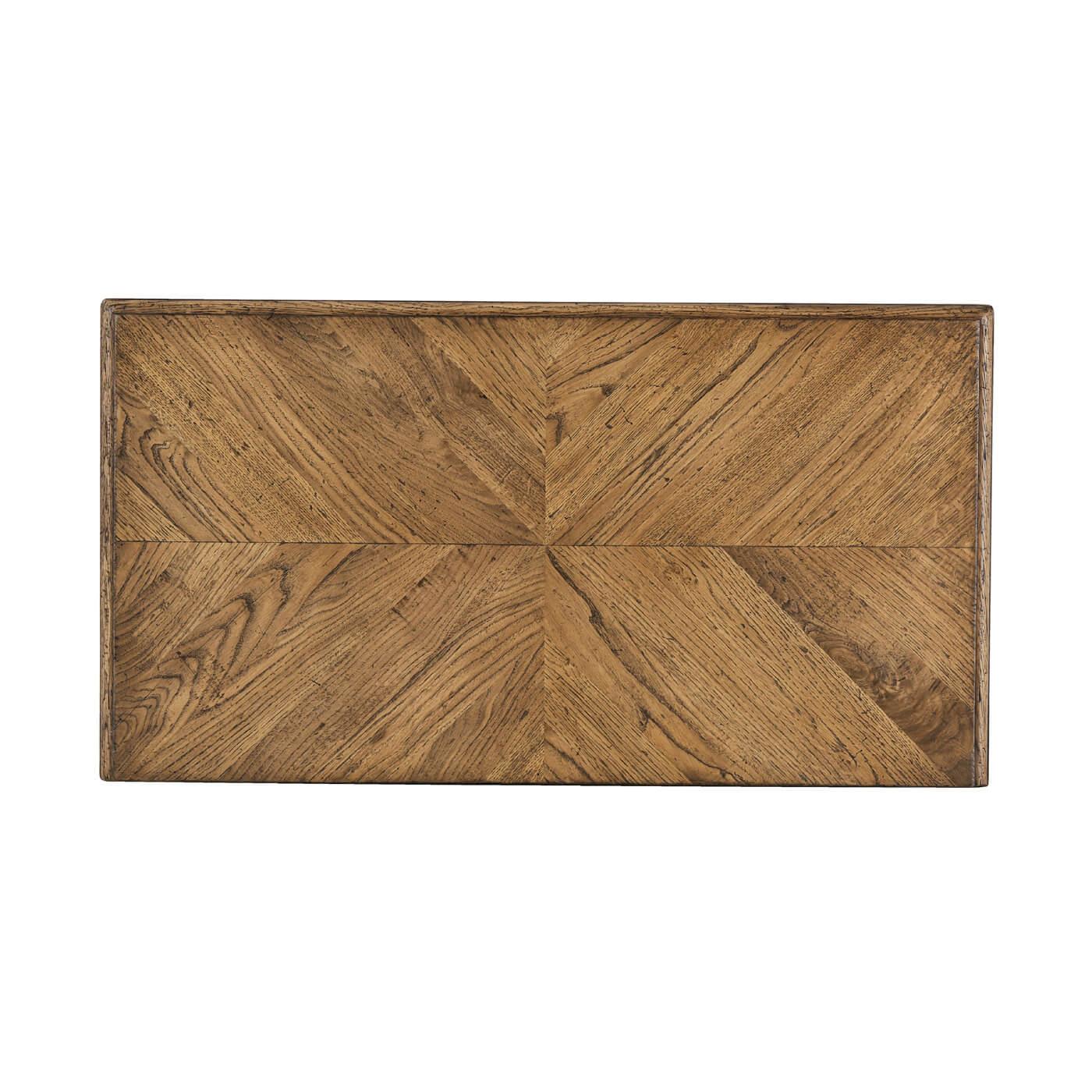 Wood Pair of Rustic Oak Bedside Tables For Sale