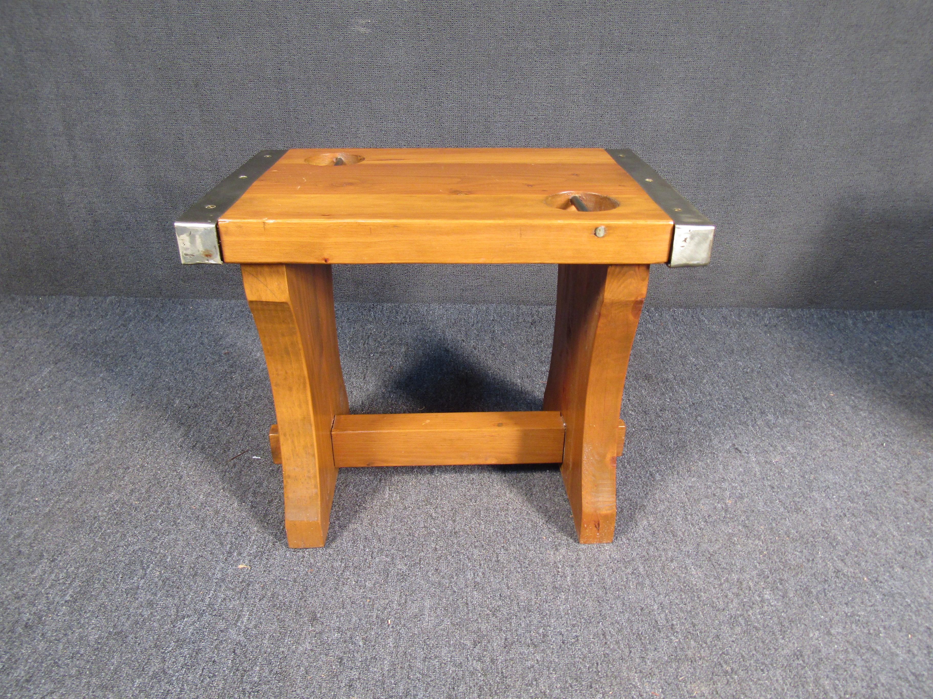 20th Century Pair of Rustic Oak Tables For Sale