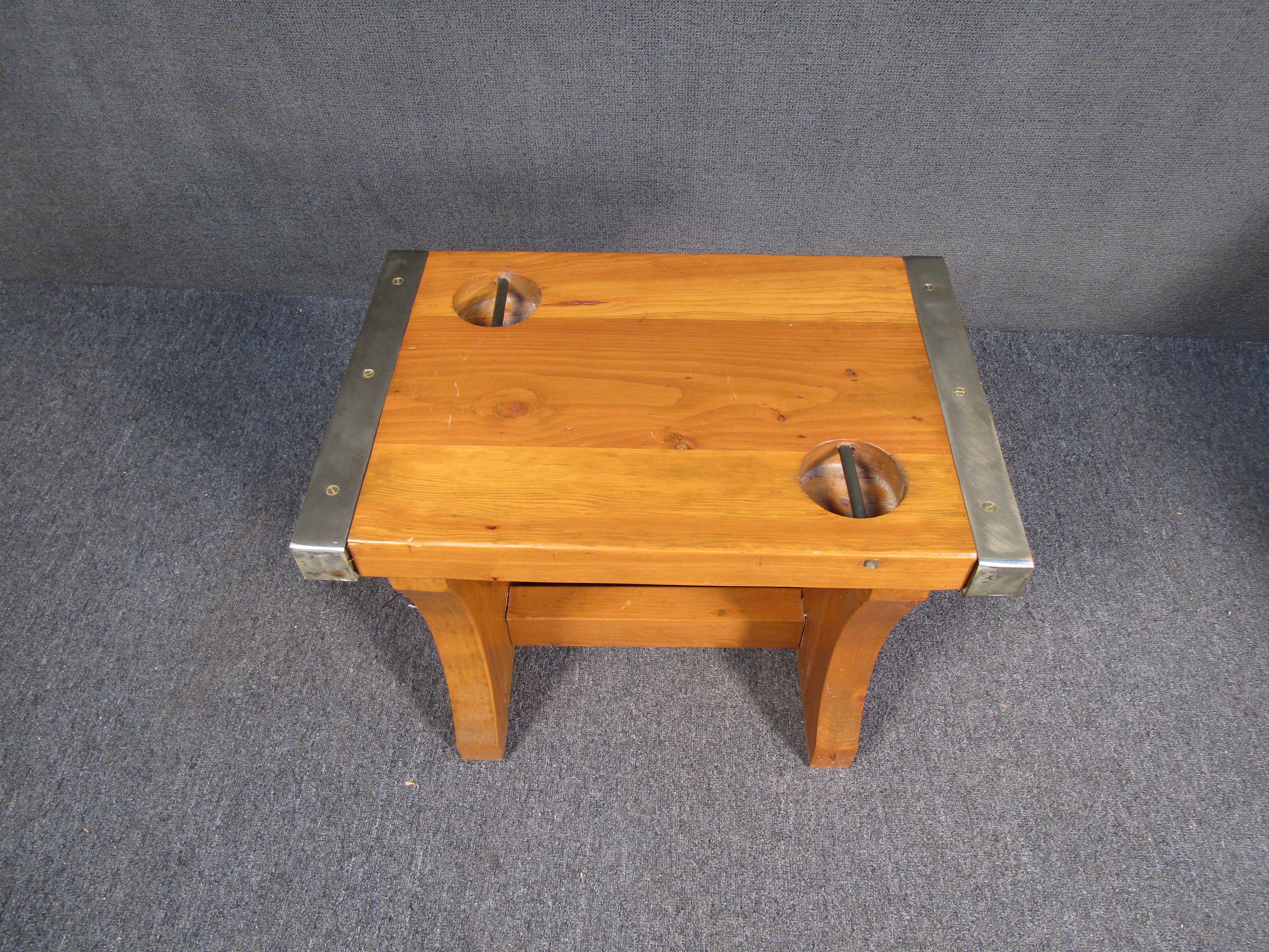 Pair of Rustic Oak Tables For Sale 1
