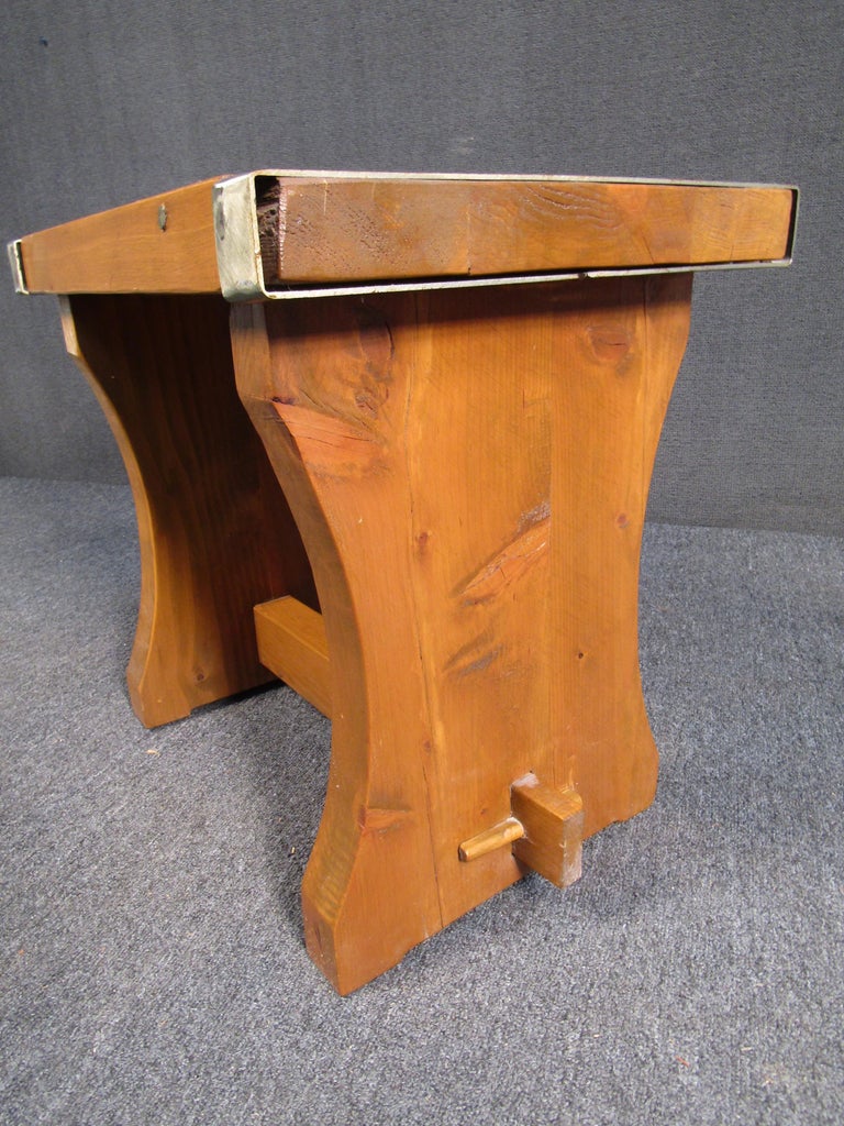 Pair of Rustic Oak Tables For Sale at 1stDibs