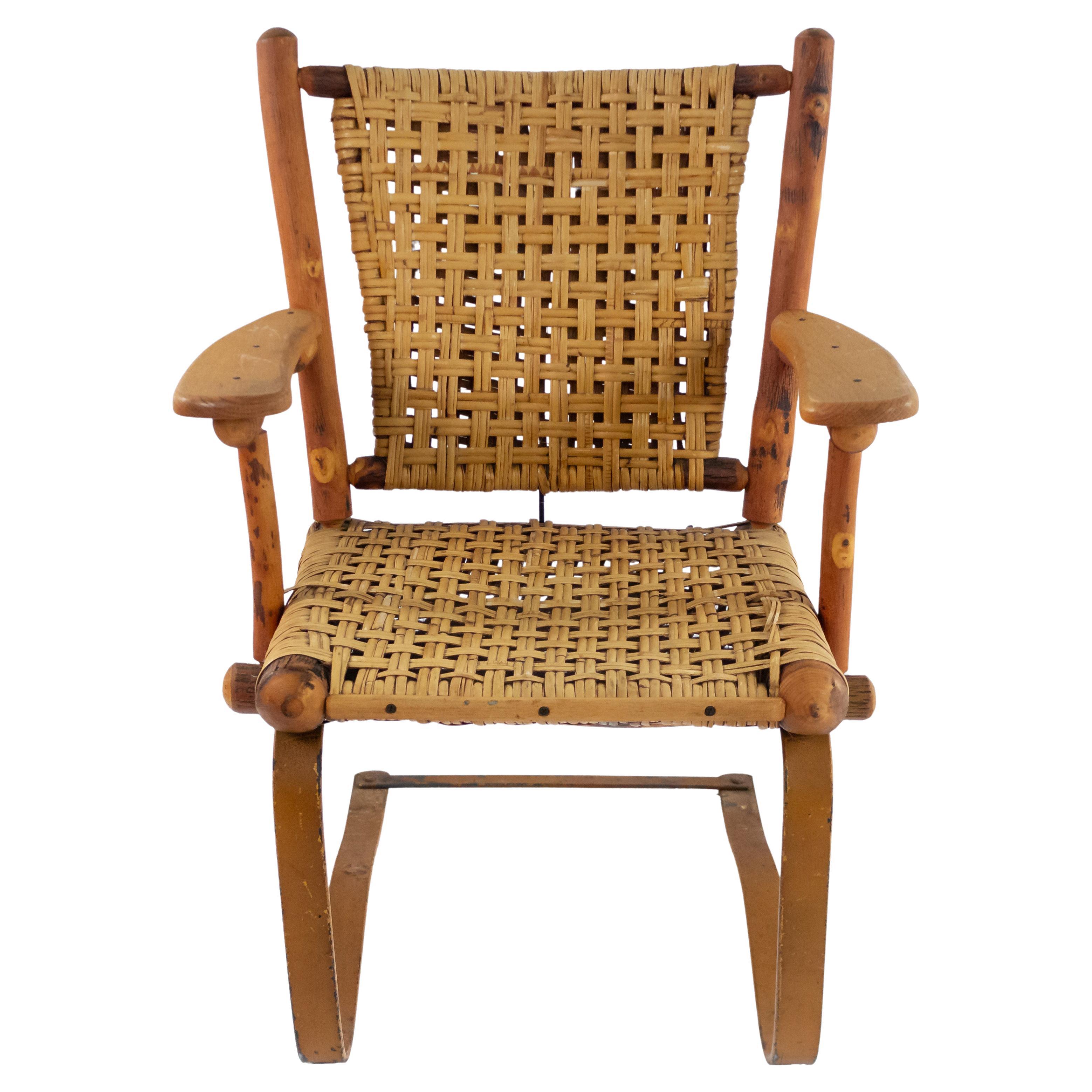 Pair of Rustic Old Hickory Bounce Chairs