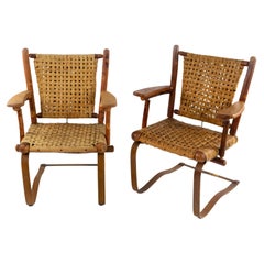 Pair of Rustic Old Hickory Bounce Chairs
