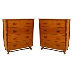 Pair of Rustic Old Hickory Oak Chests