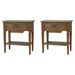 Pair of Rustic Rectangular End Tables
