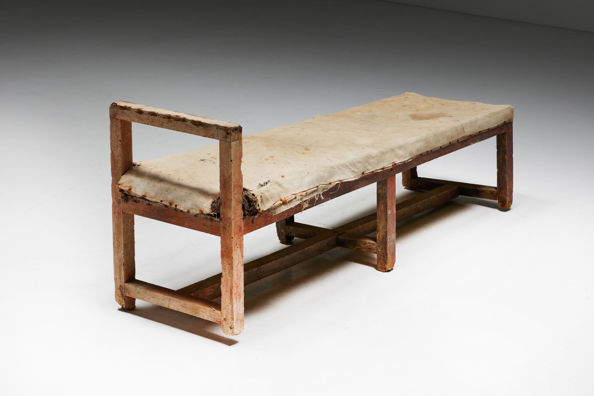 Pair of Rustic Travail Populaire Benches, France, 19th Century For Sale 5