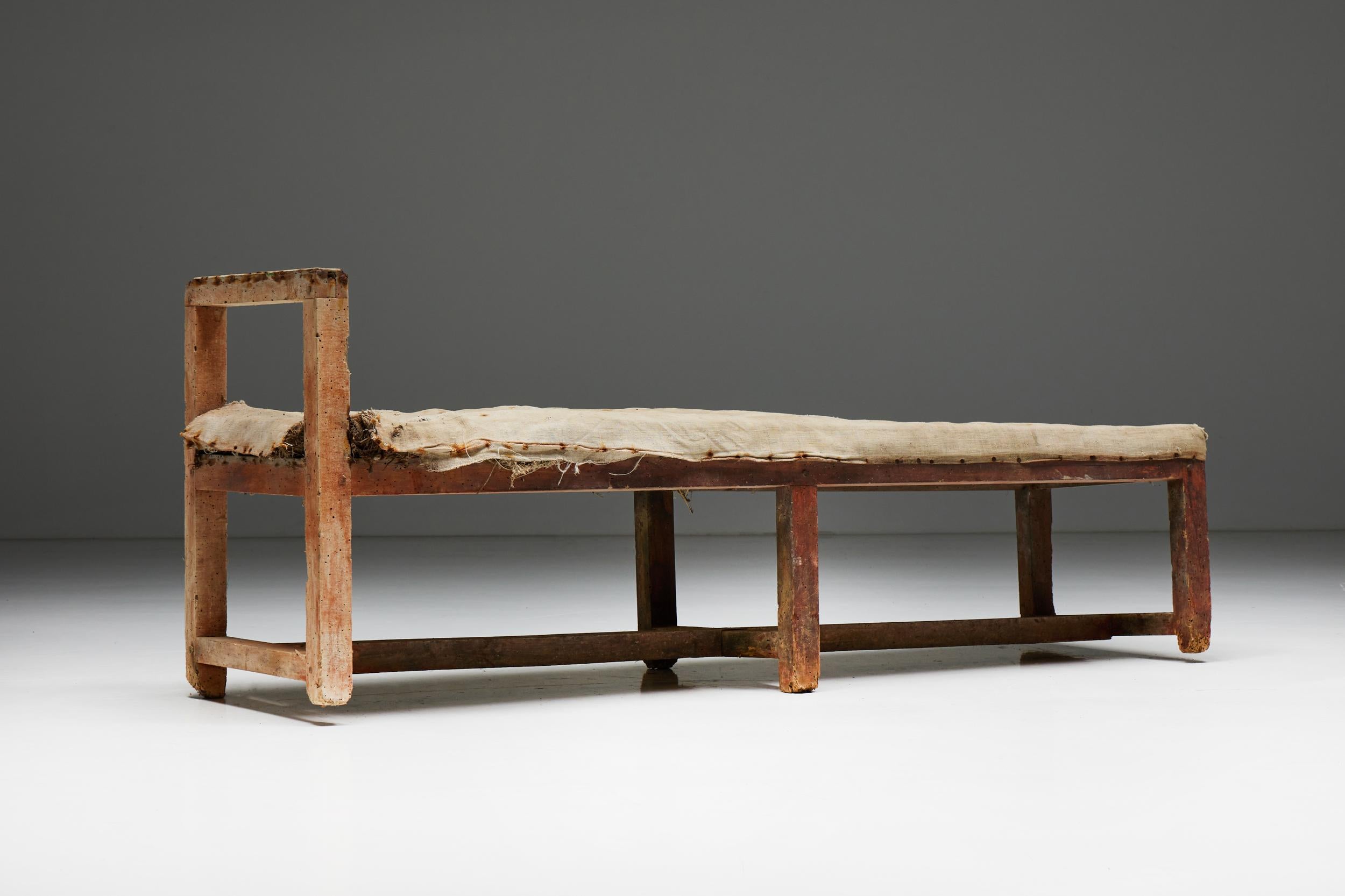 Pair of Rustic Travail Populaire Benches, France, 19th Century For Sale 6