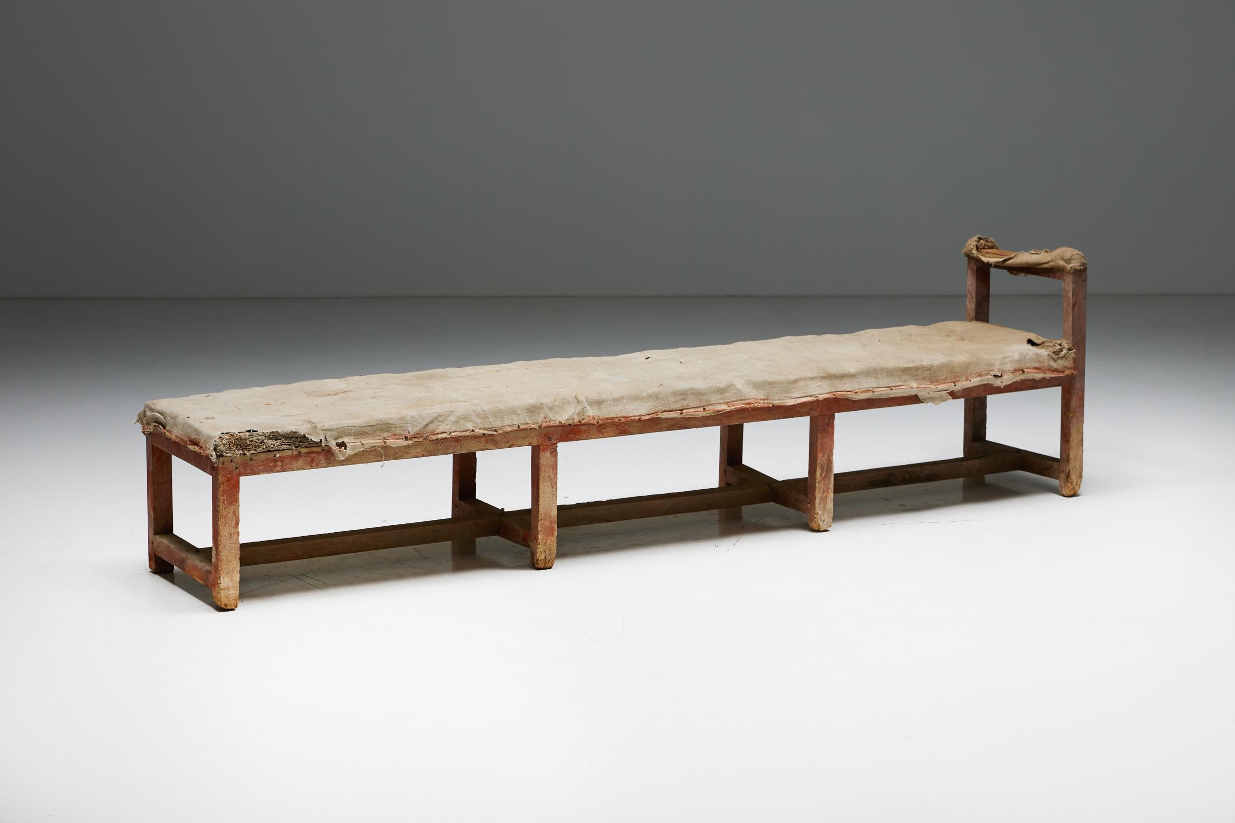 Pair of Rustic Travail Populaire Benches, France, 19th Century For Sale 7