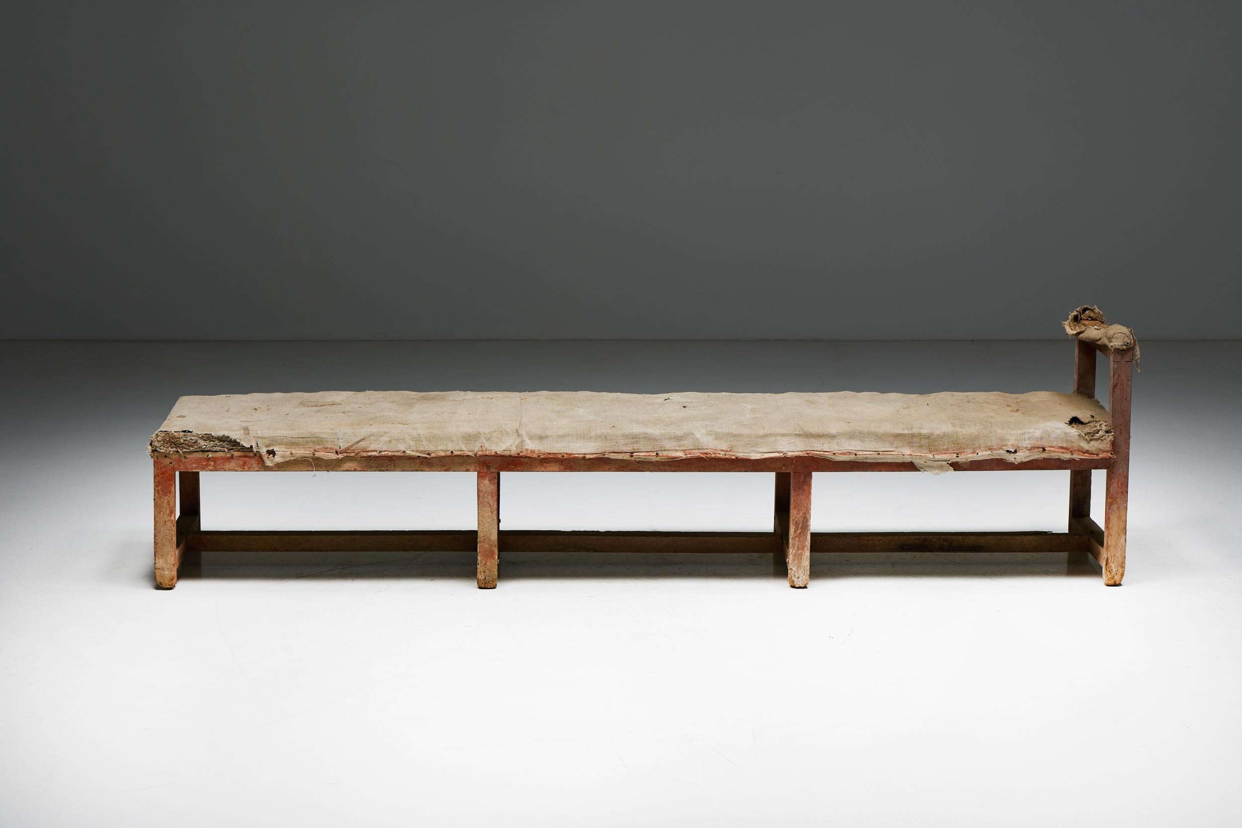 Pair of Rustic Travail Populaire Benches, France, 19th Century For Sale 10