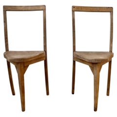 Pair of Rustic Vernacular Elm Chairs, c.1930–1950