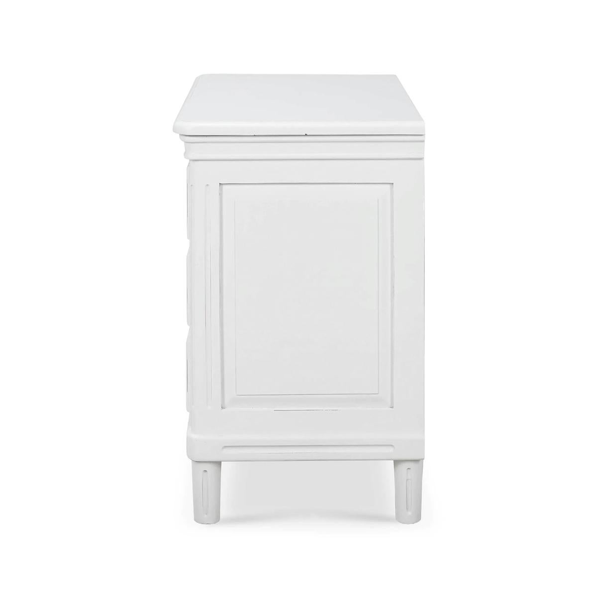 Pair of Rustic White Nightstands In New Condition For Sale In Westwood, NJ