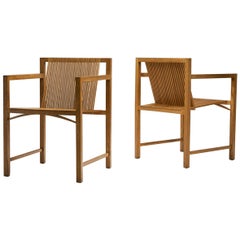 Pair of Ruud-Jan Kokke Slat Chairs, the Netherlands, 1986