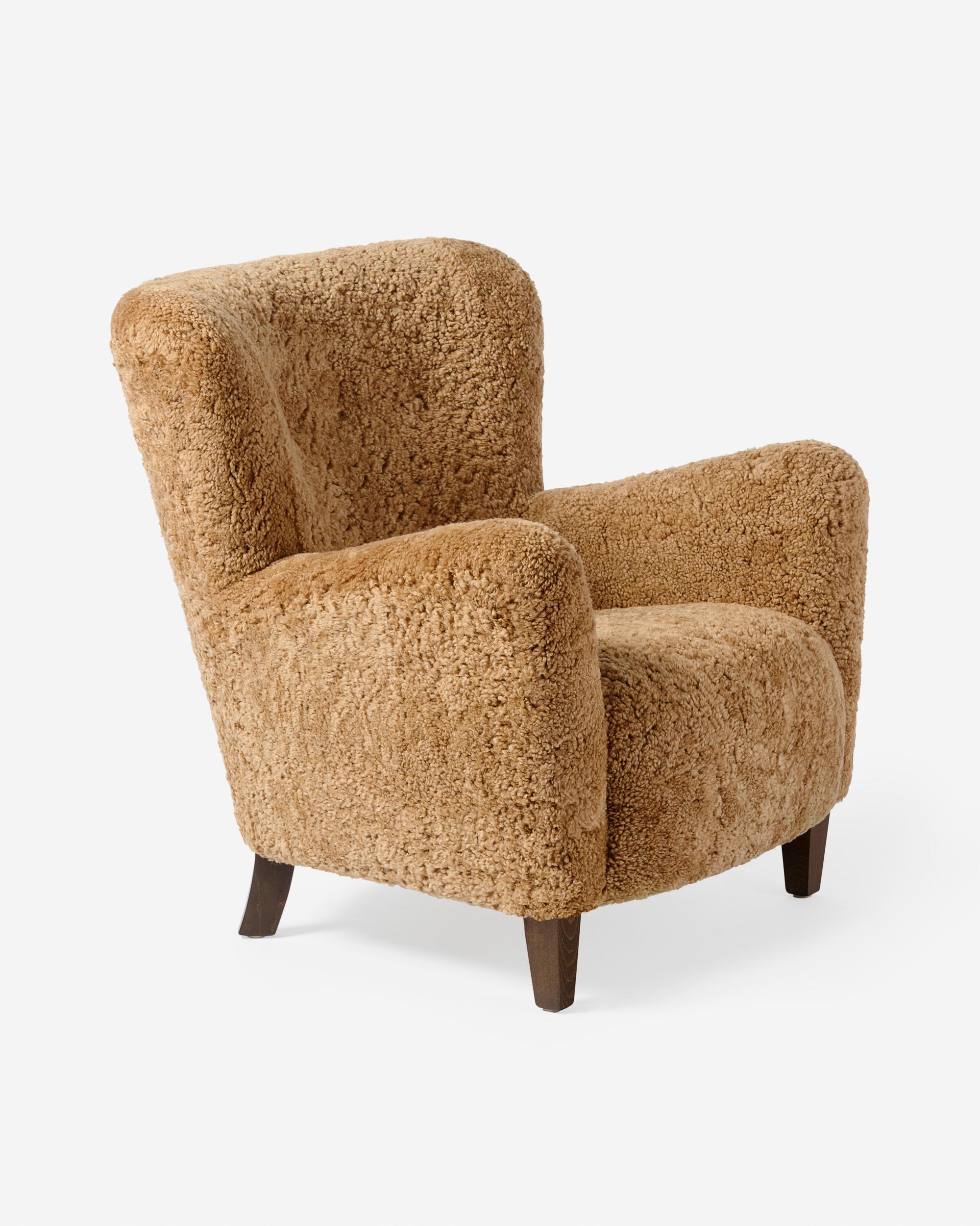 Paar Ryo-Loungesessel aus Schafsleder von Dagmar (Skandinavische Moderne) im Angebot