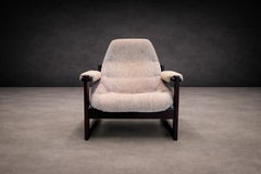 Pair of “S-1” Armchairs in Hardwood & Fabric by Percival Lafer for Lafer, 1976