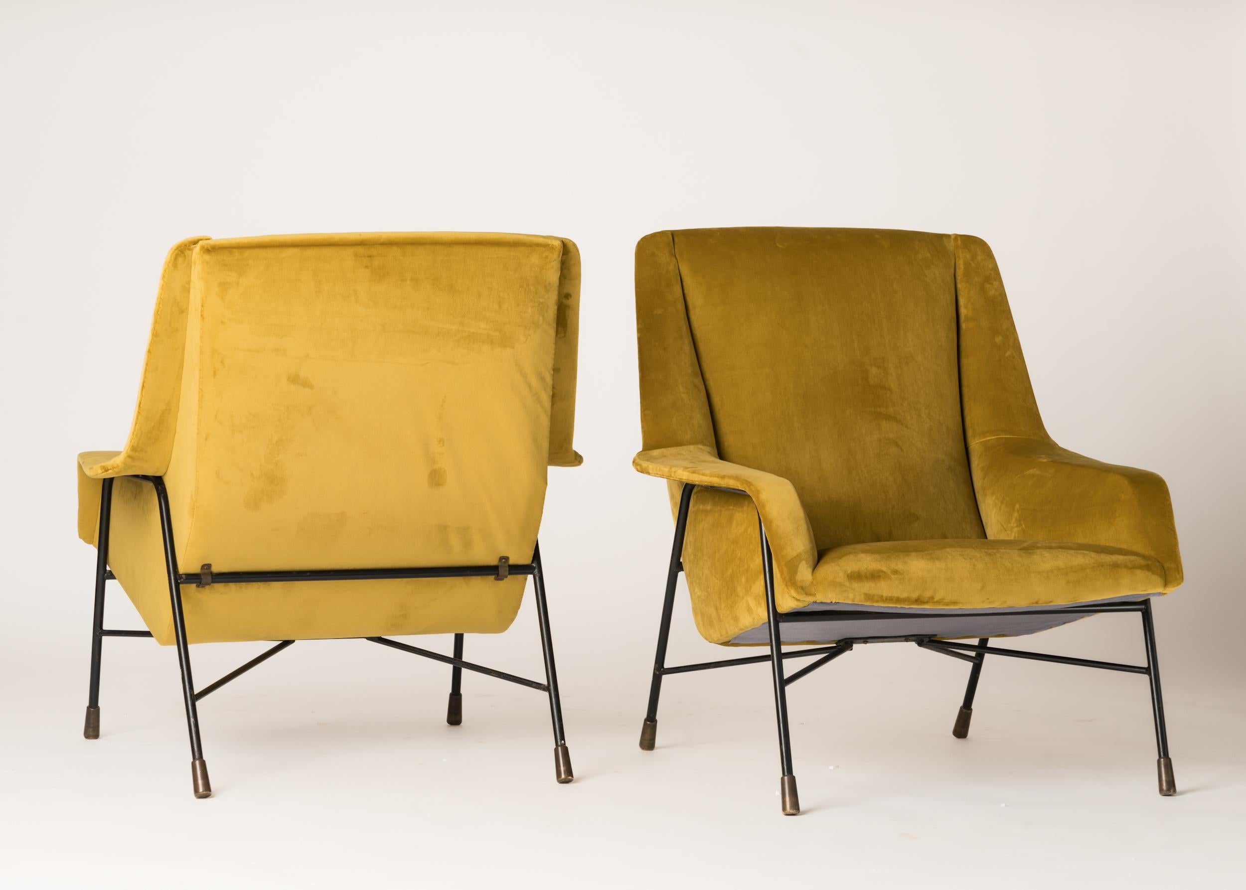 Pair of S12 Armchairs by Alfred Hendrickx for Belform, Belgium, 1958 For Sale 4