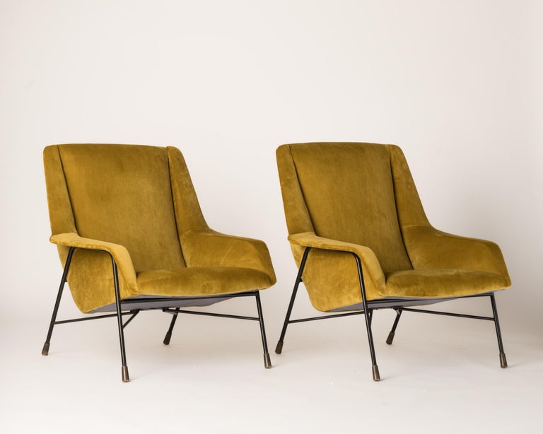 Pair of S12 Armchairs by Alfred Hendrickx for Belform, Belgium, 1958 For  Sale at 1stDibs