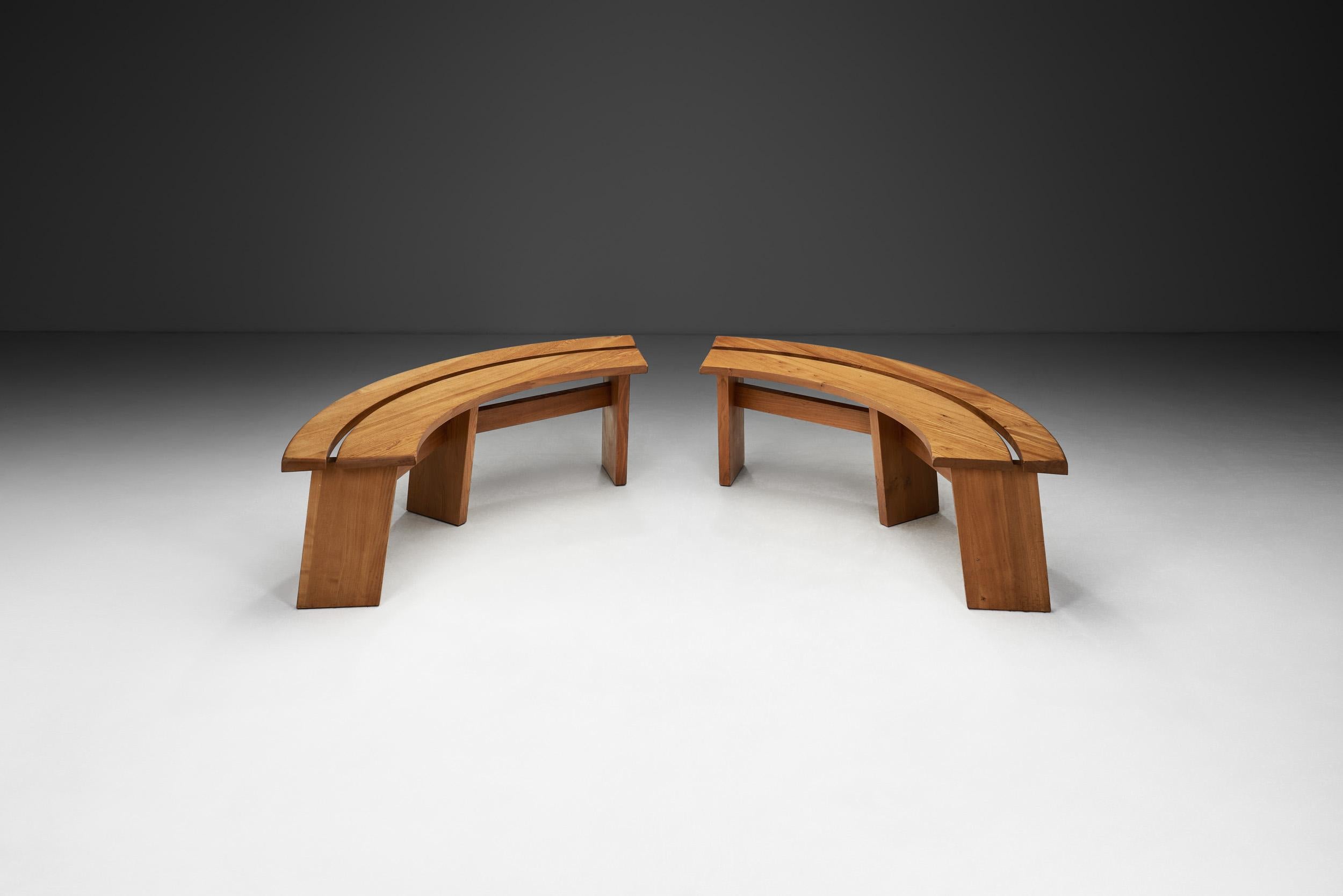 Mid-Century moderno Coppia di panche 