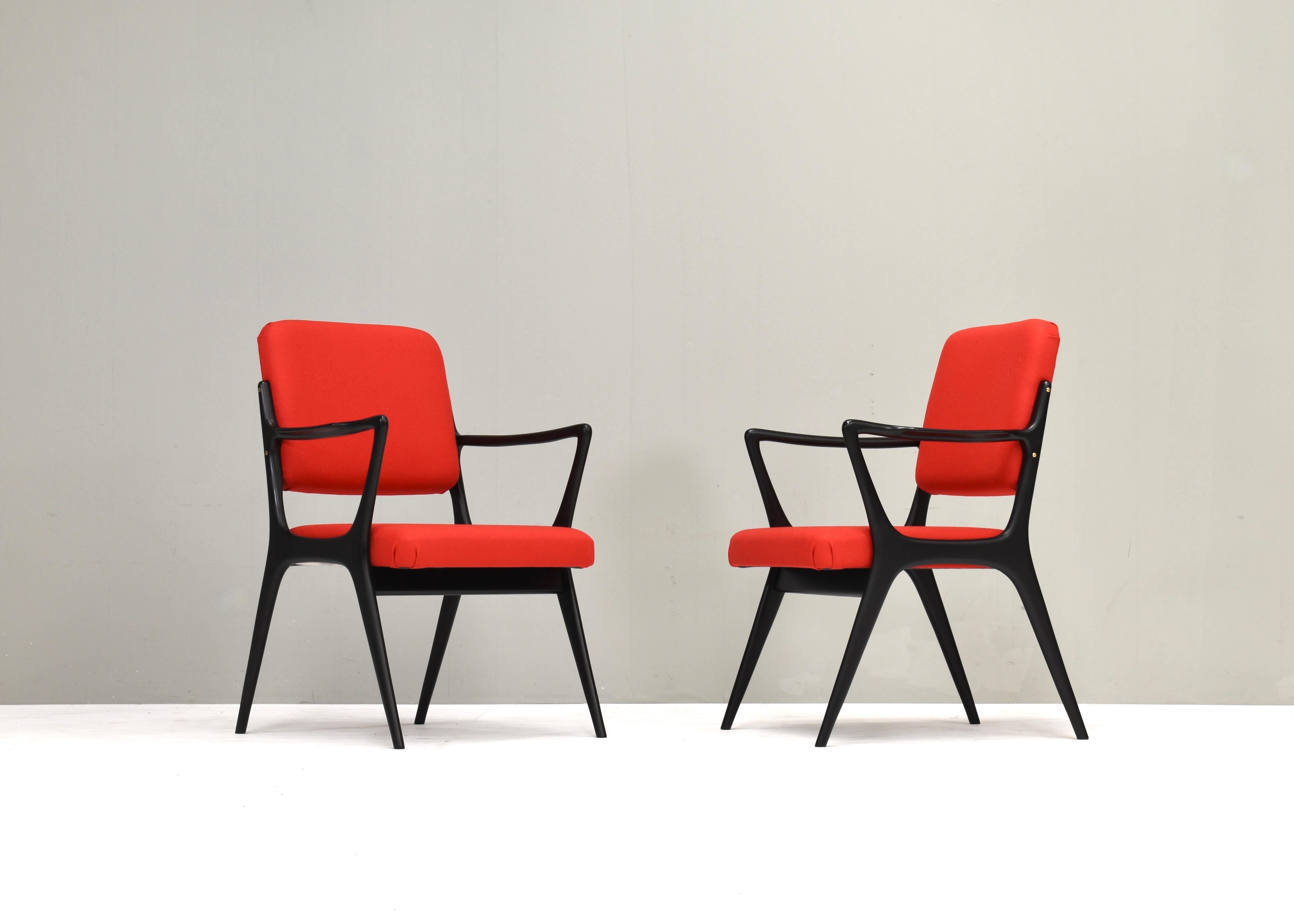 Mid-Century Modern Paire de fauteuils S5 par Alfred Hendrickx pour Belform, Belgique, 1958 en vente