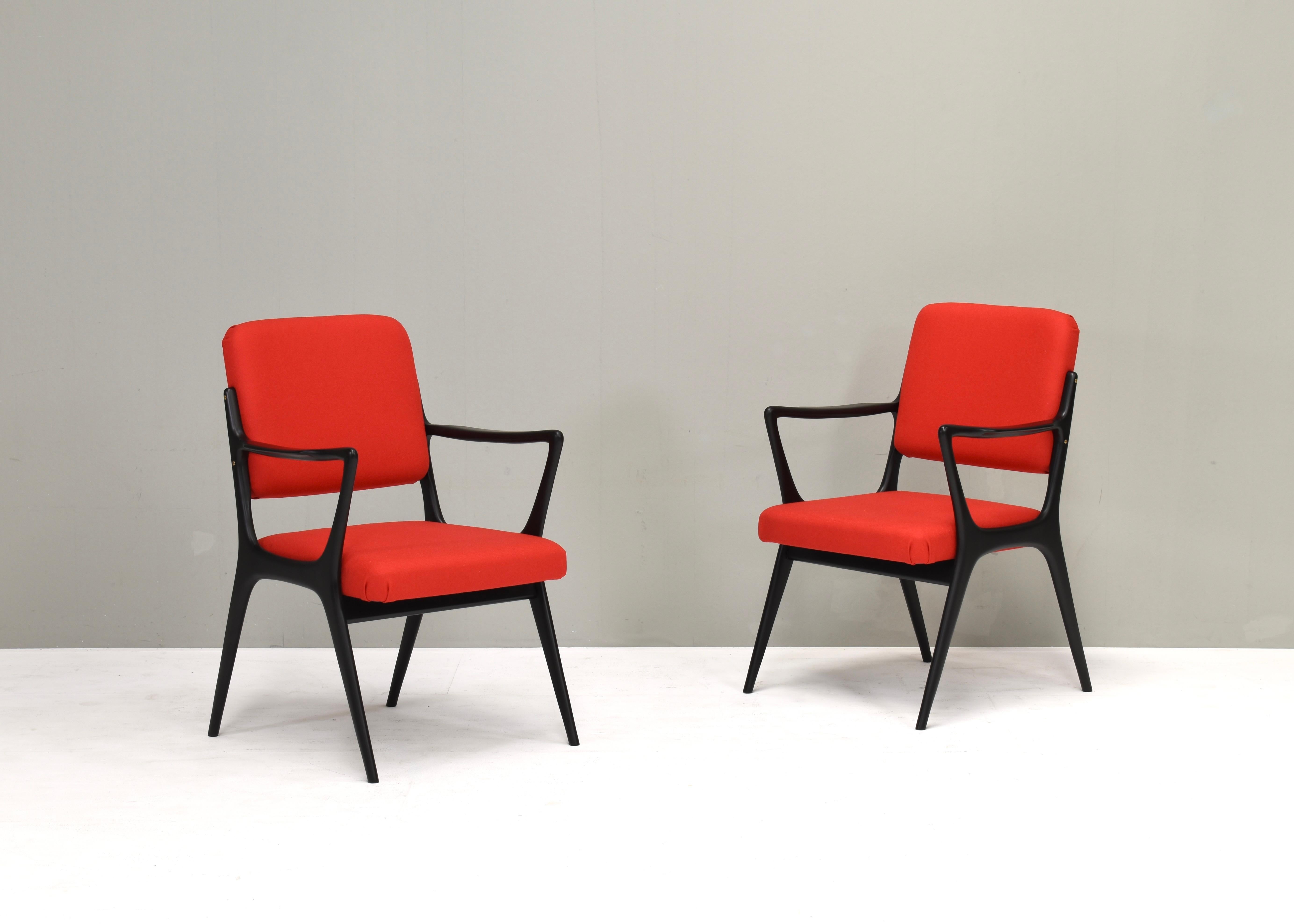 Paire de fauteuils S5 par Alfred Hendrickx pour Belform, Belgique, 1958 Bon état - En vente à Pijnacker, Zuid-Holland