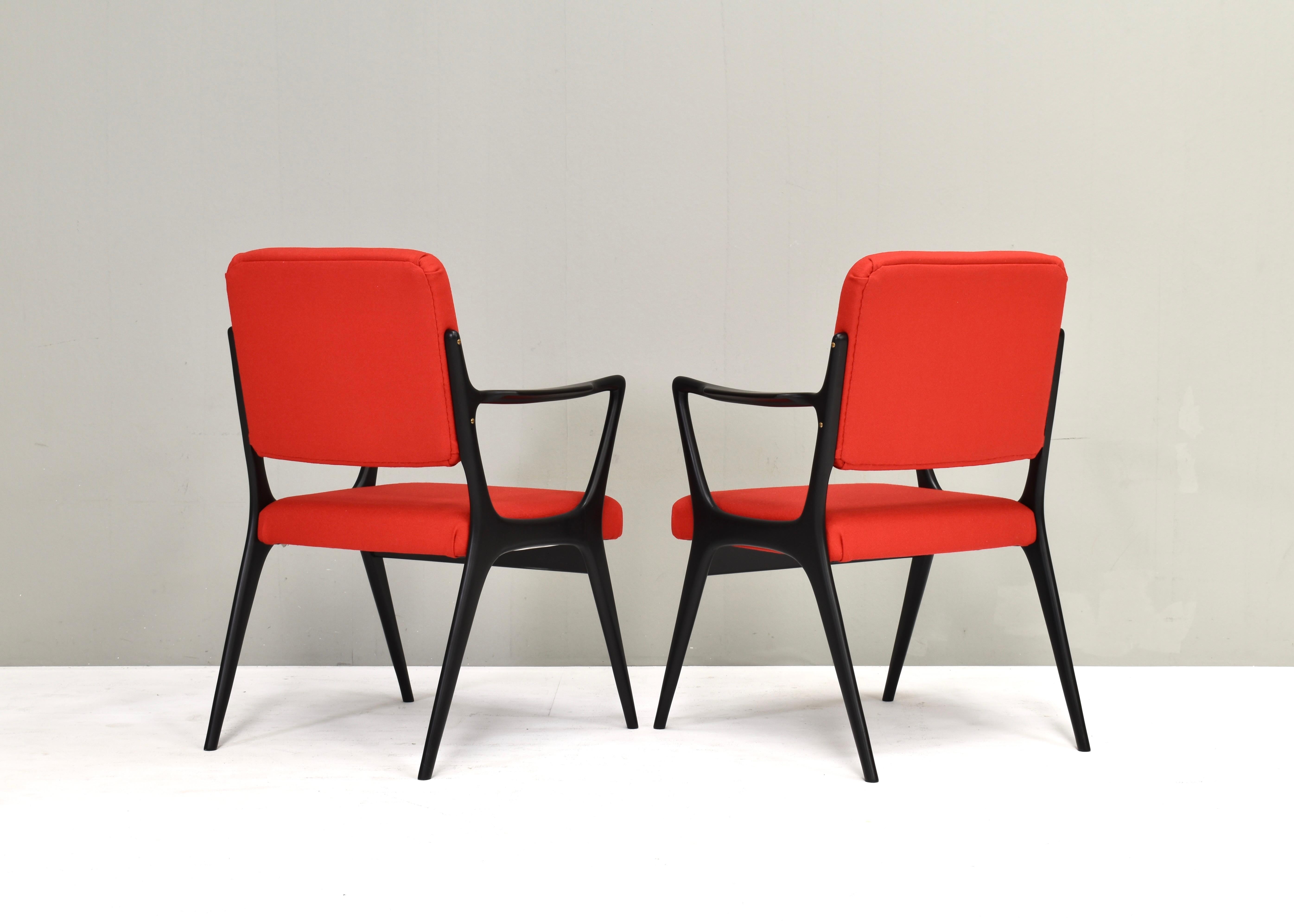 Tissu Paire de fauteuils S5 par Alfred Hendrickx pour Belform, Belgique, 1958 en vente