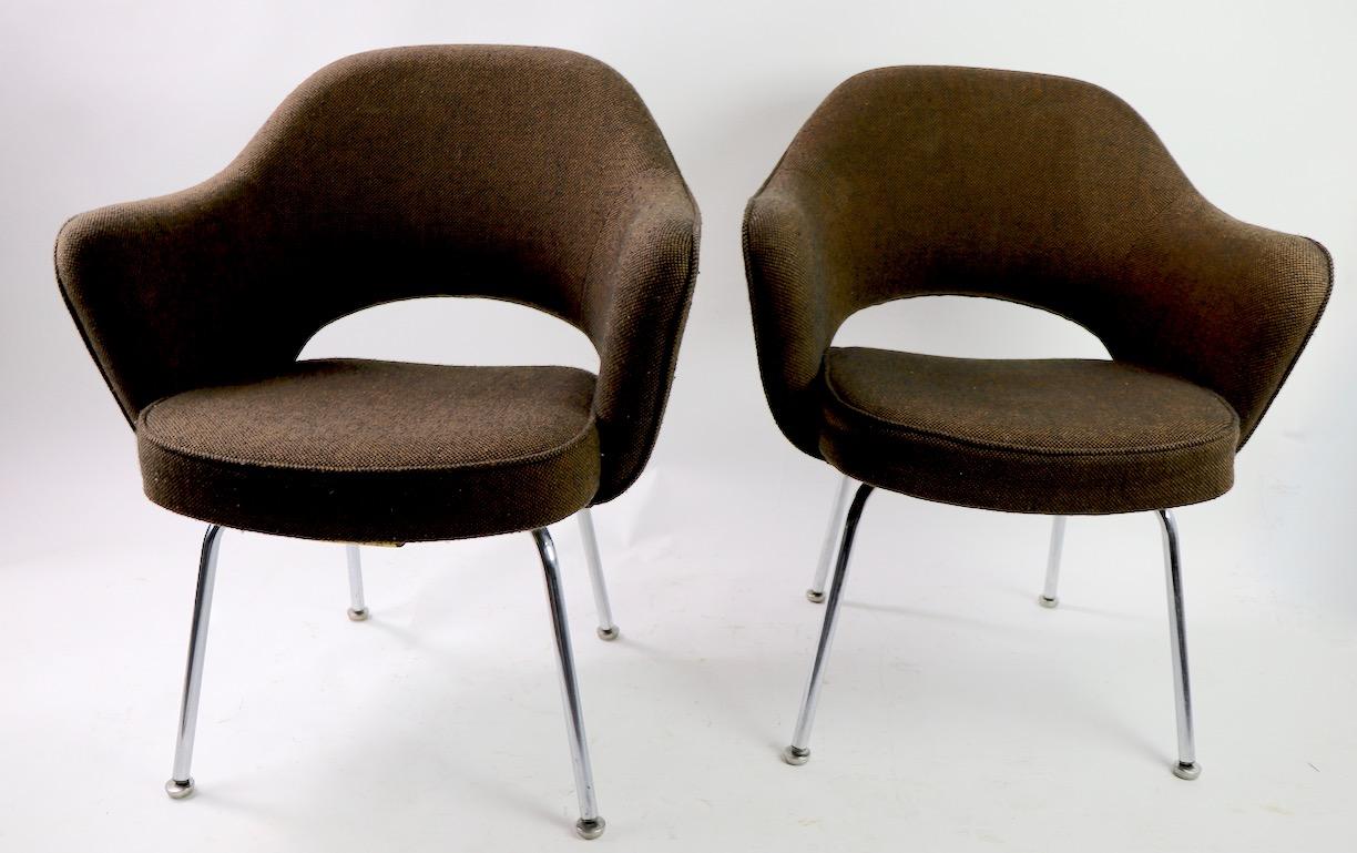 Mid-Century Modern Pair of Saarinen for Knoll Executive Chairs for IBM