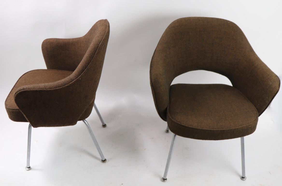 Mid-Century Modern Pair of Saarinen for Knoll Executive Chairs for IBM