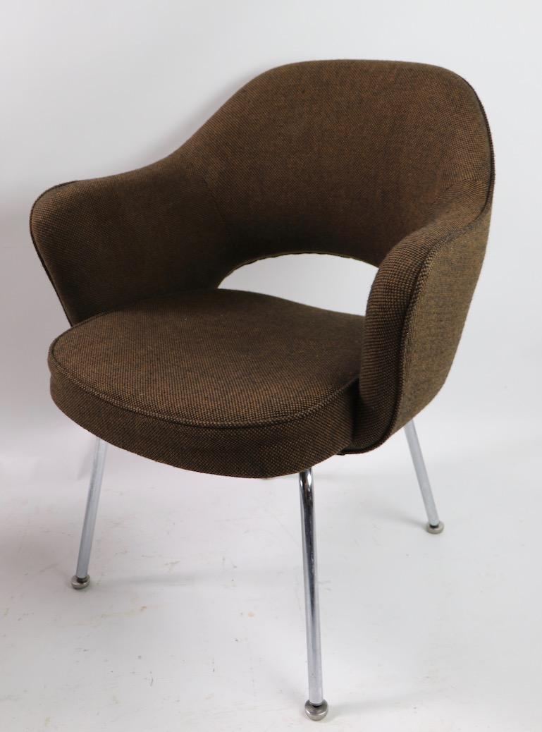 Upholstery Pair of Saarinen for Knoll Executive Chairs for IBM
