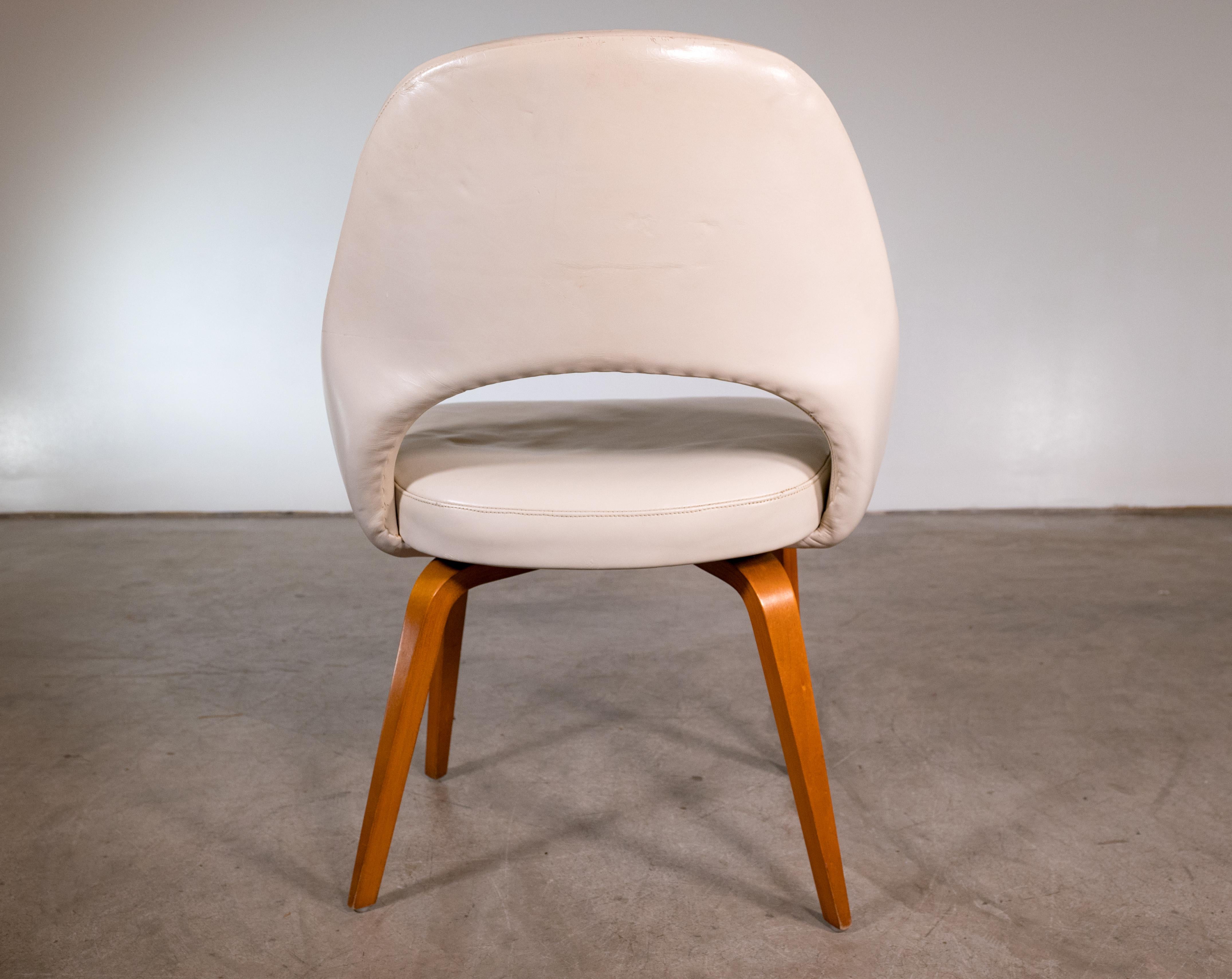 Wood Pair of Saarinen Style Lounge Chairs