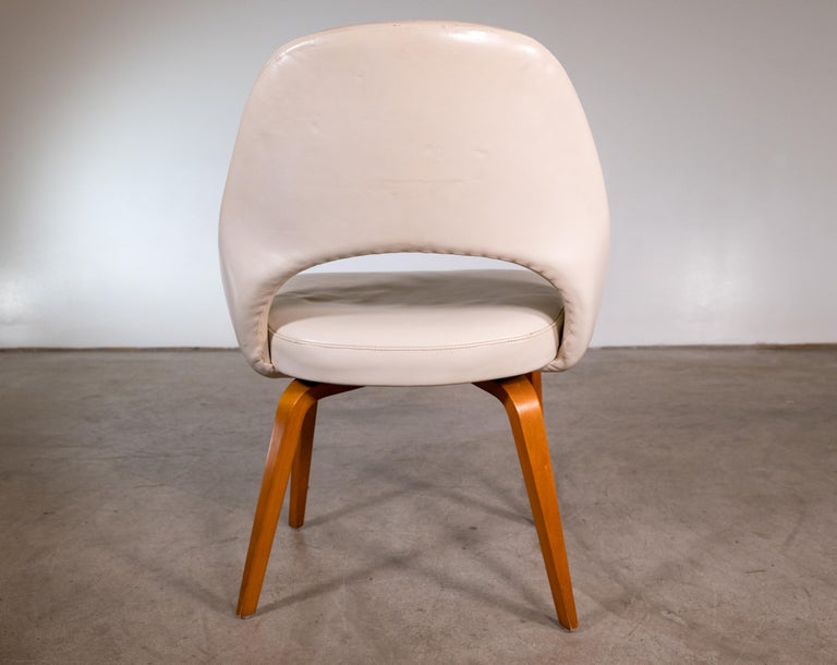 Wood Pair of Saarinen Style Lounge Chairs