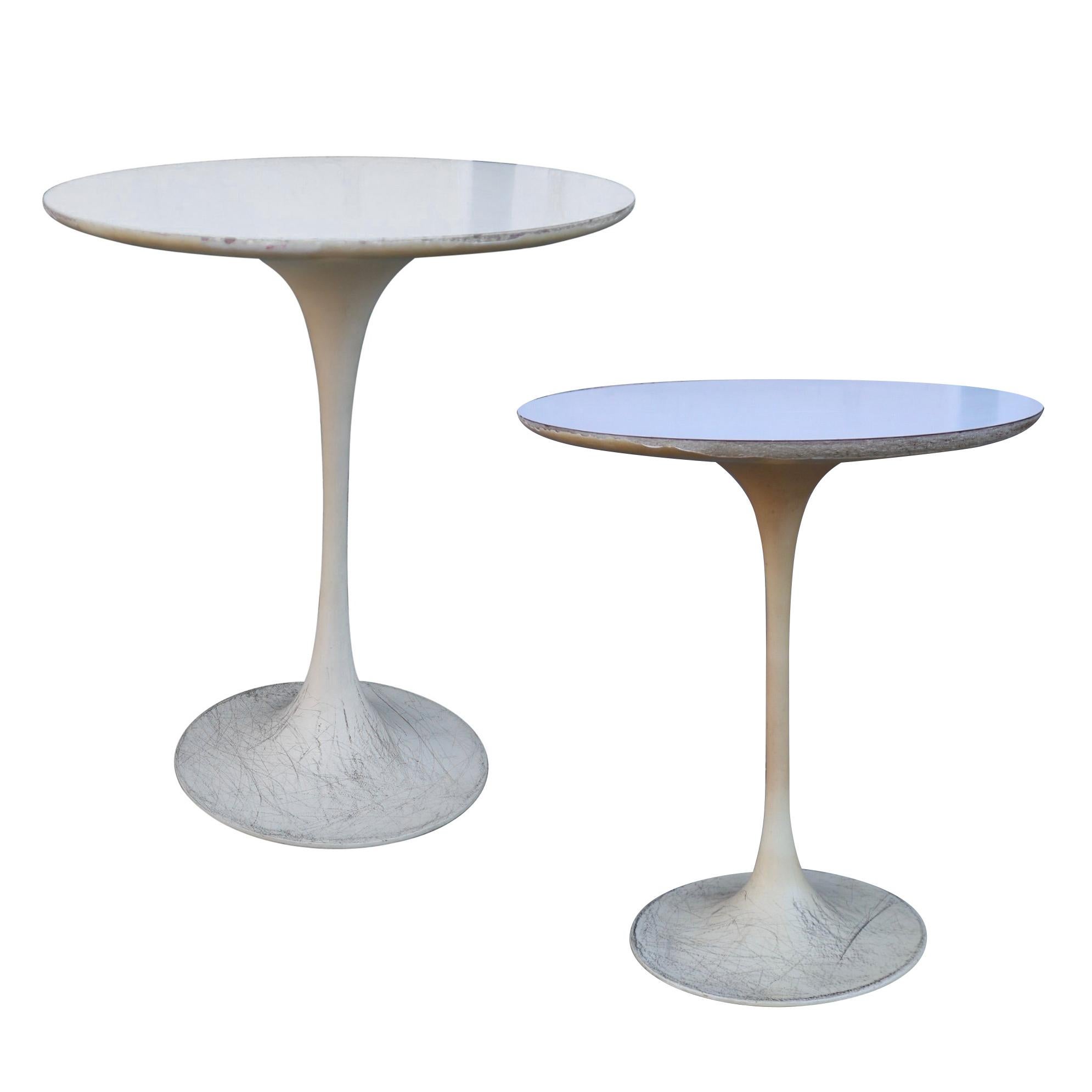 Pair of Saarinen Style Tulip Side Tables by Burke