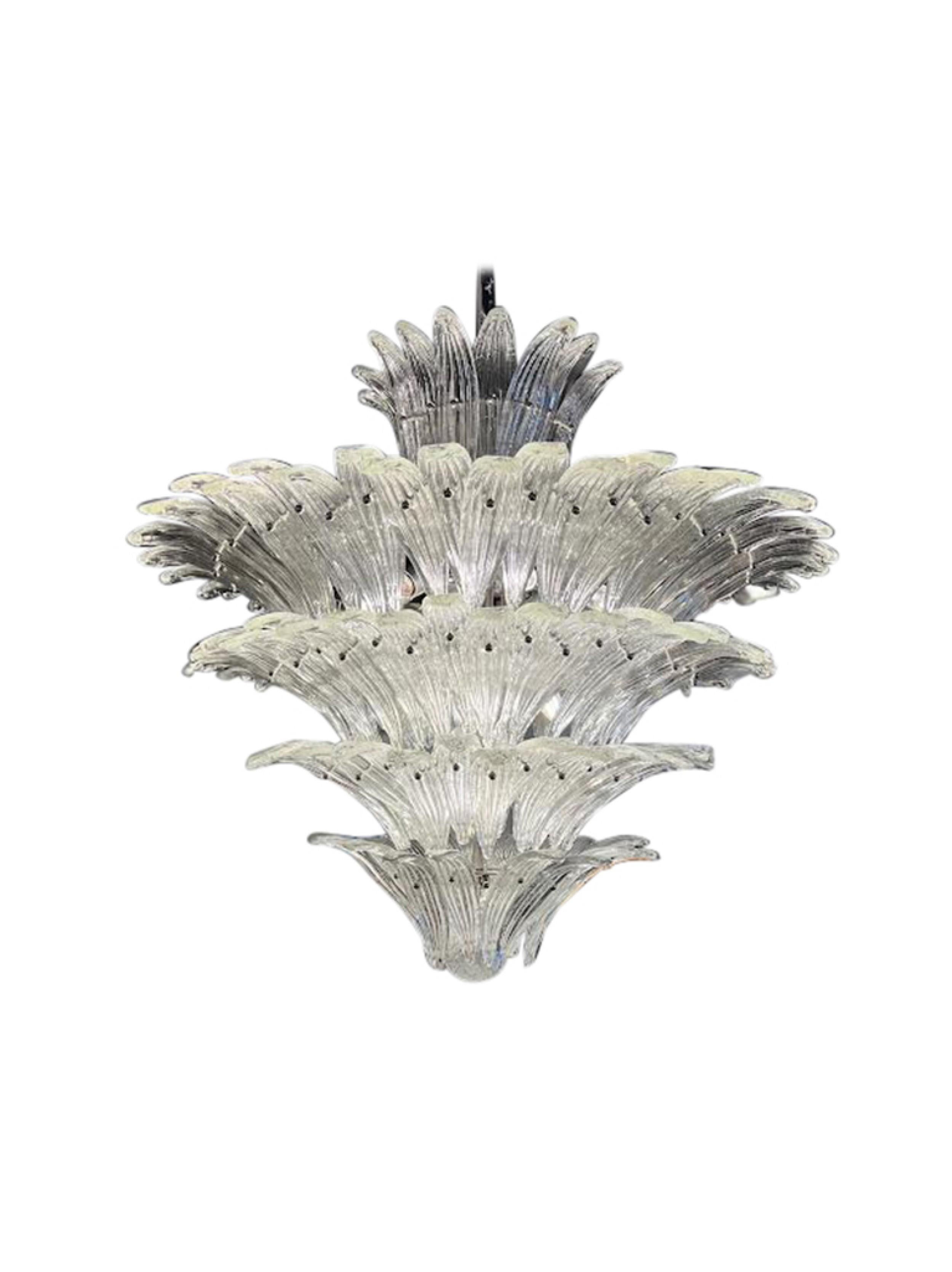 Pareja de candelabros de cristal transparente Sabino Art Decó en venta