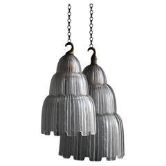 Pair of Sabino Waterfall Hanging lights circa 1930