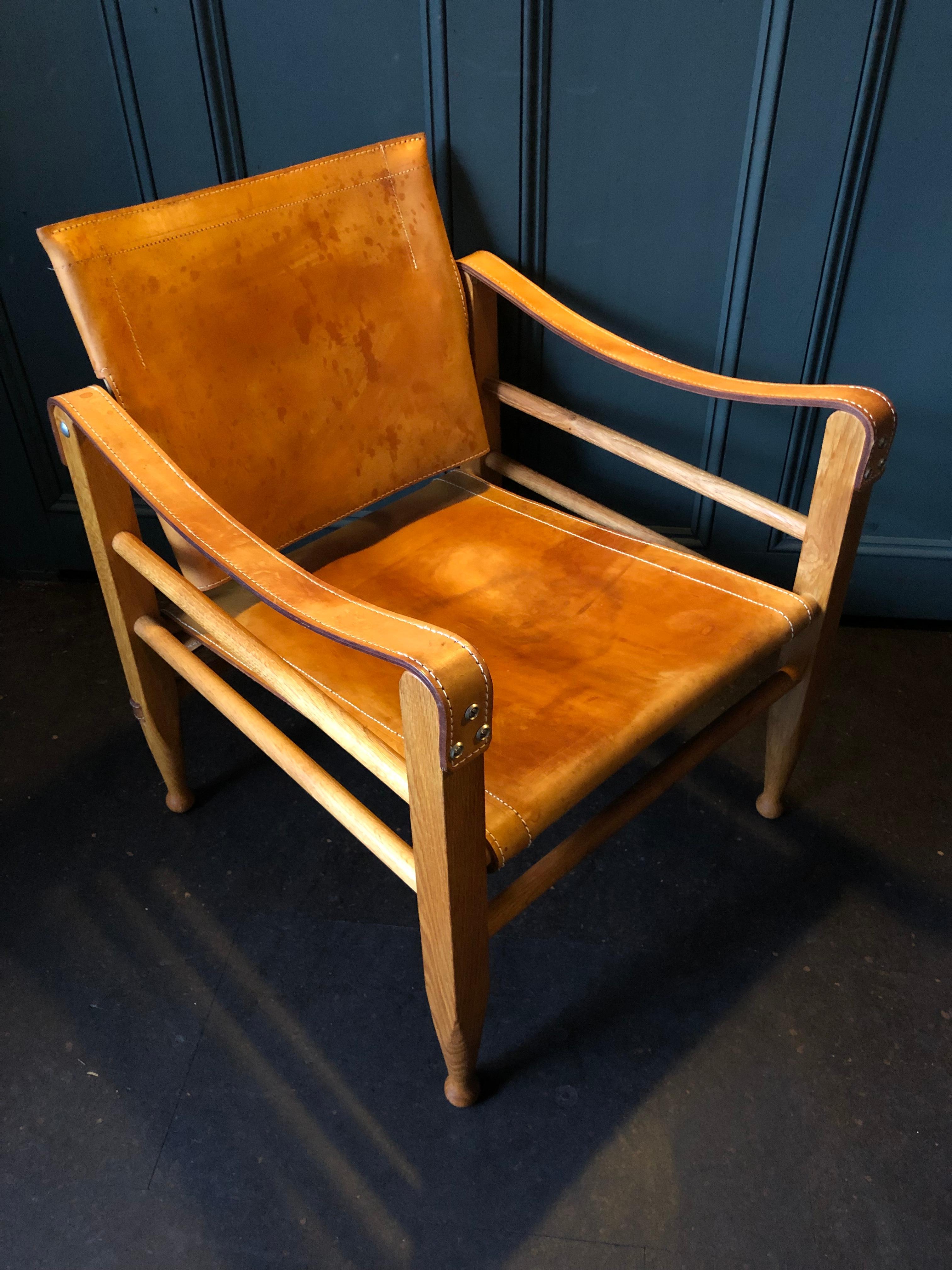Pair of Safari Chairs and Table, Aage Bruun & Son, Børge Mogensen 2