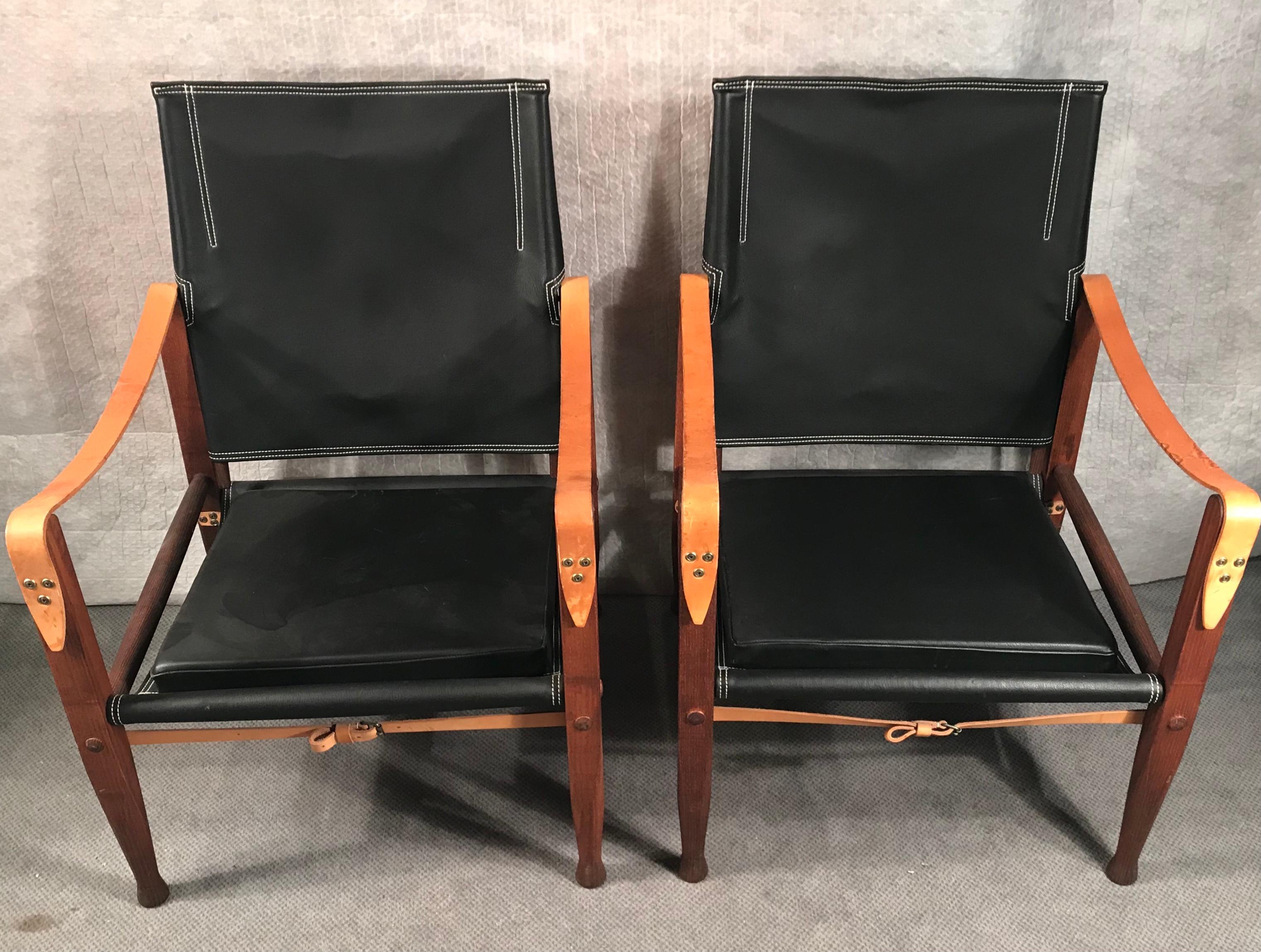 Late 20th Century Pair of Safari Chairs by Kaare Klint, 20th Century