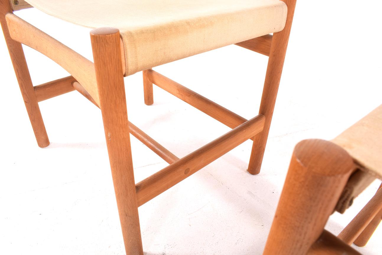 Pair of Safari Chairs, Model 3251 by Børge Mogensen In Good Condition In Lisboa, Lisboa