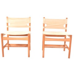 Pair of Safari Chairs, Model 3251 by Børge Mogensen