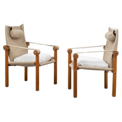 Vintage Pair of Safari Demountable Armchairs by Roberto Menghi for Zanotta, 1970s