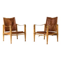 Pair of "Safari" Lounge Chairs by Kaare Klint