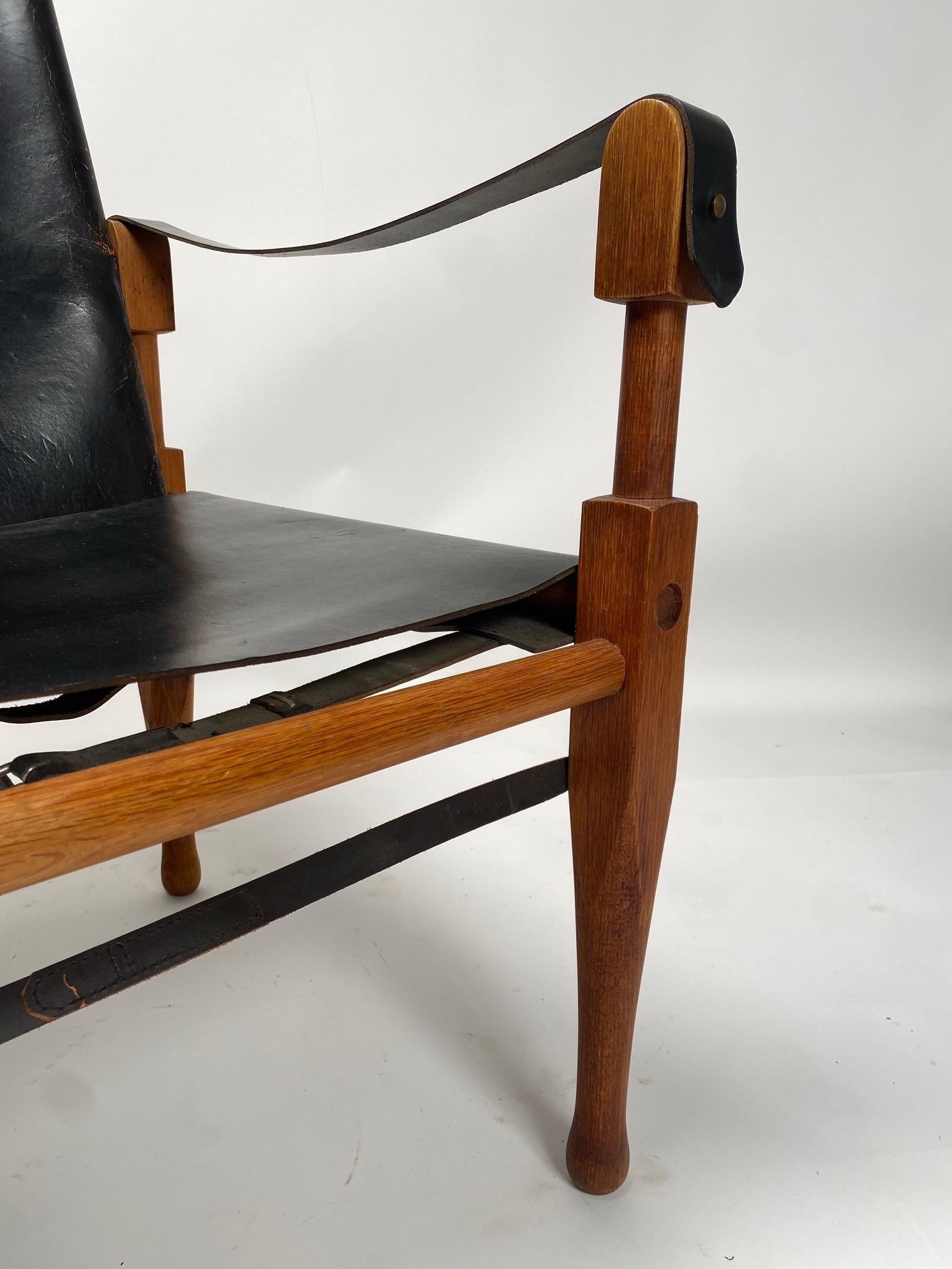 Paire de chaises longues Safari par Kaare Klint, Rasmussen, Danemark Bon état - En vente à Argelato, BO