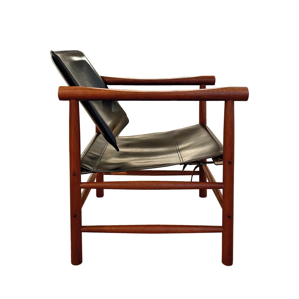 Pair of Safari lounge chairs by Kai Lyngfeldt Larsen In Good Condition For Sale In PARIS, FR