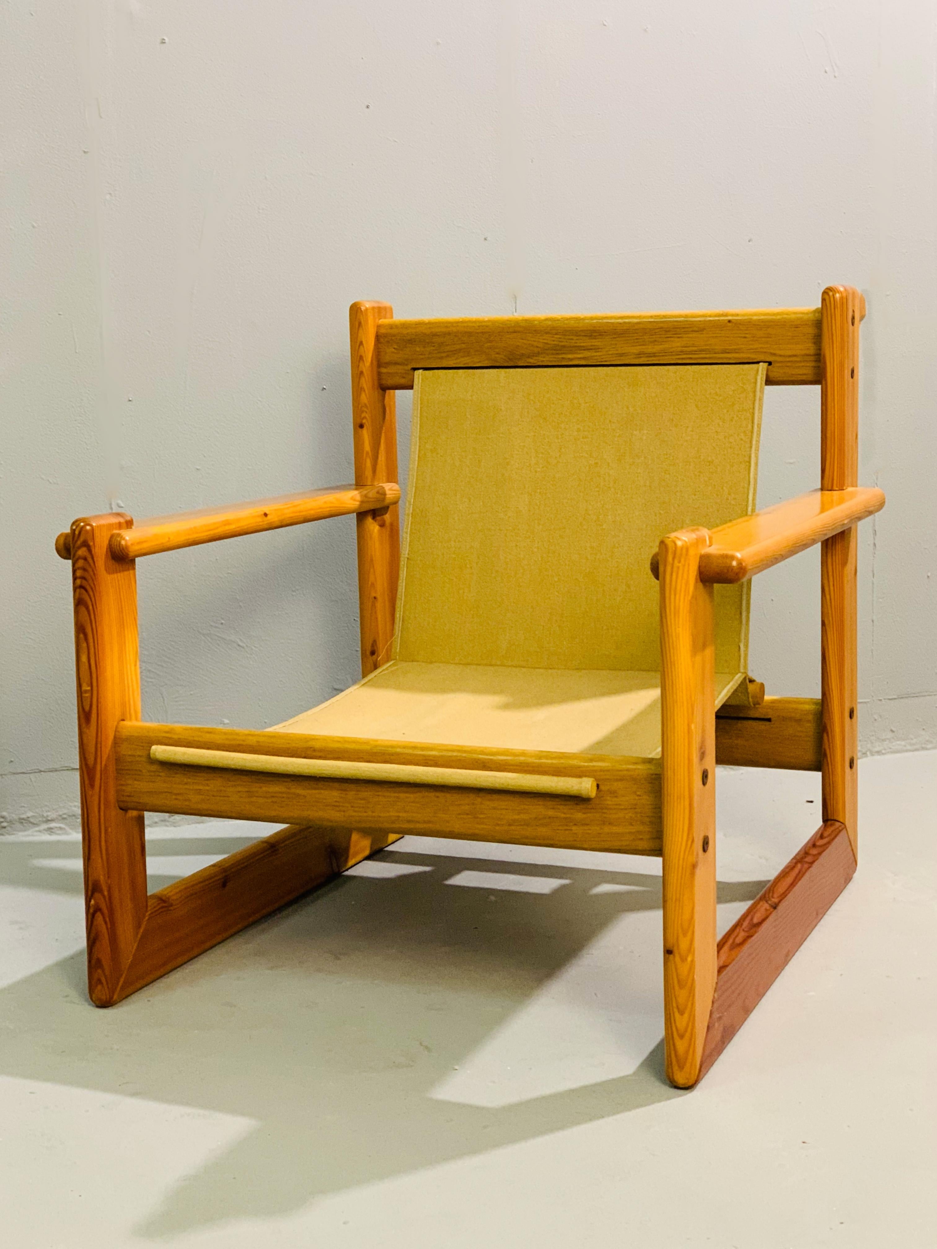 20th Century Pair of Safari Pine Armchairs