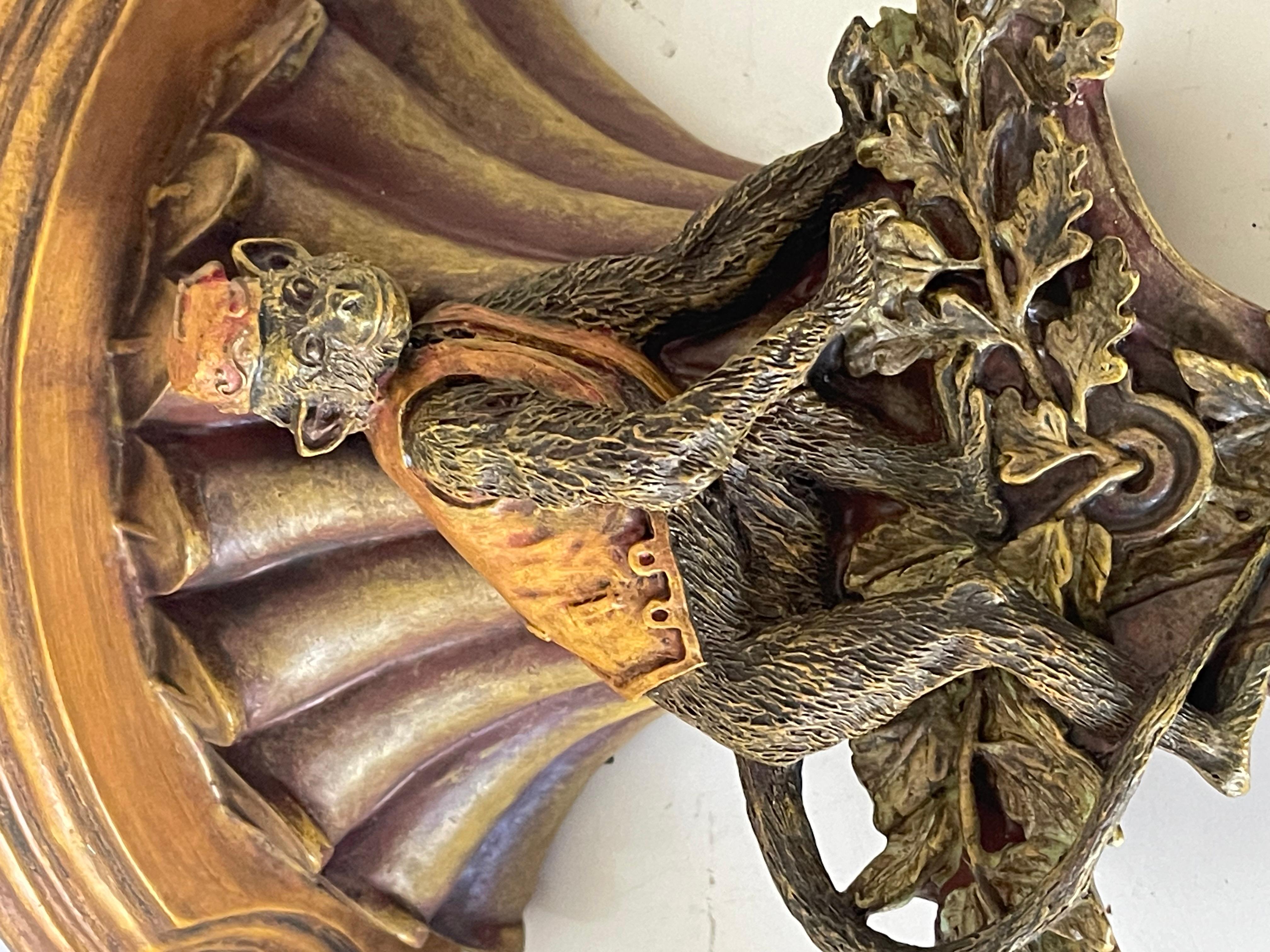 American Pair of Safari Style Brackets with Monkeys