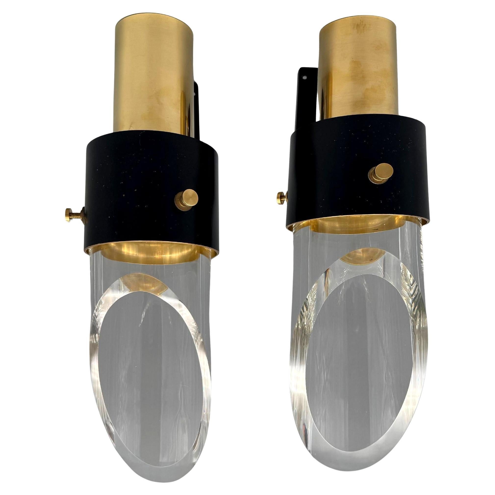 Pair of "Saga" lighting sconces, by Kay Kørbing, Ed. Lyfa, Denmark, circa 1960