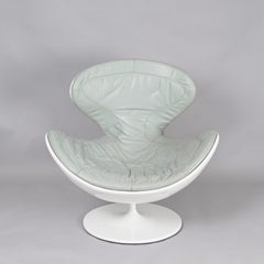 Paire de fauteuils pivotants en cuir Greene & Greene de Berchicci, Italie