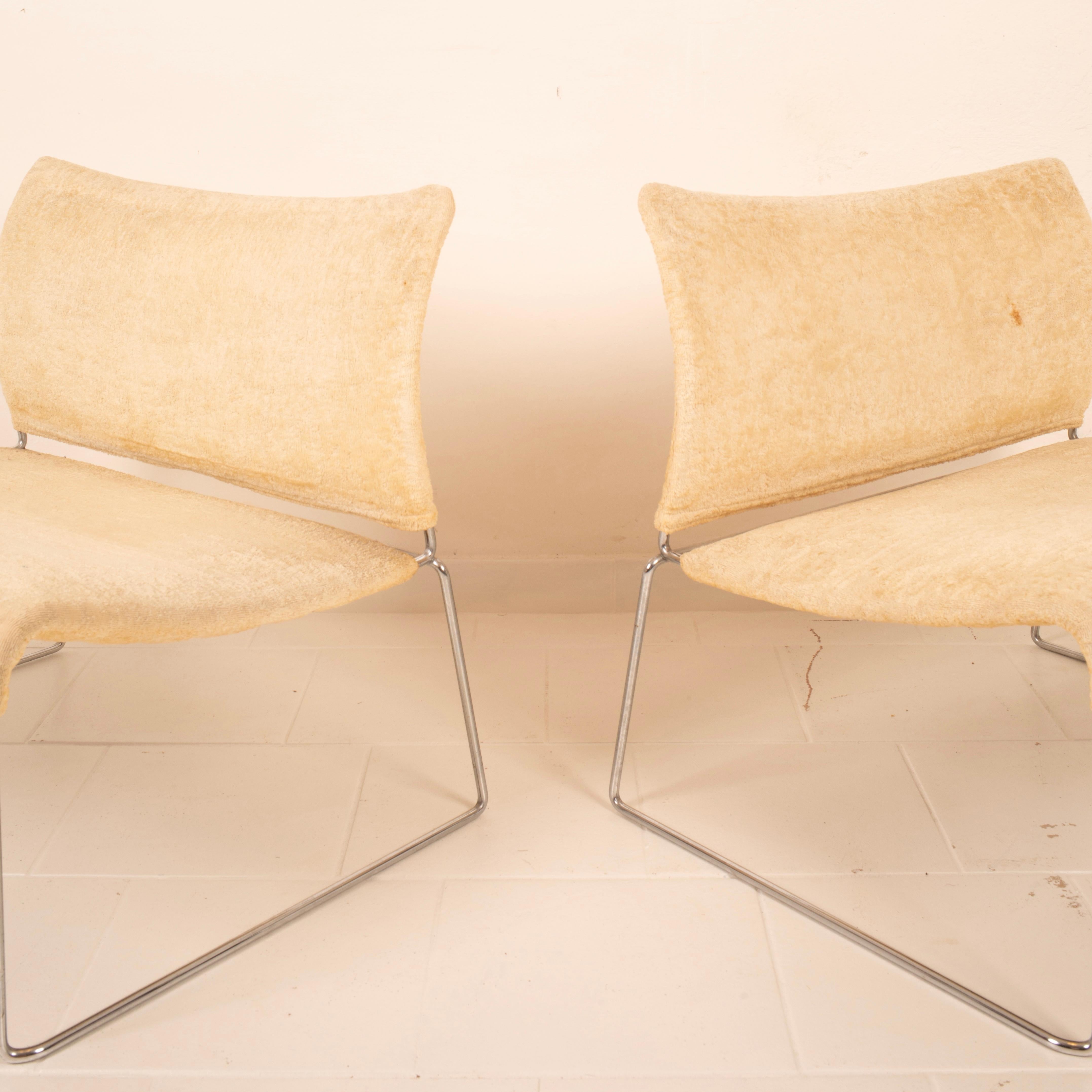 Pair of Saghi Armchairs by Kazuhide Takahama for Simon – 1970s In condizioni buone in vendita a Conversano, IT