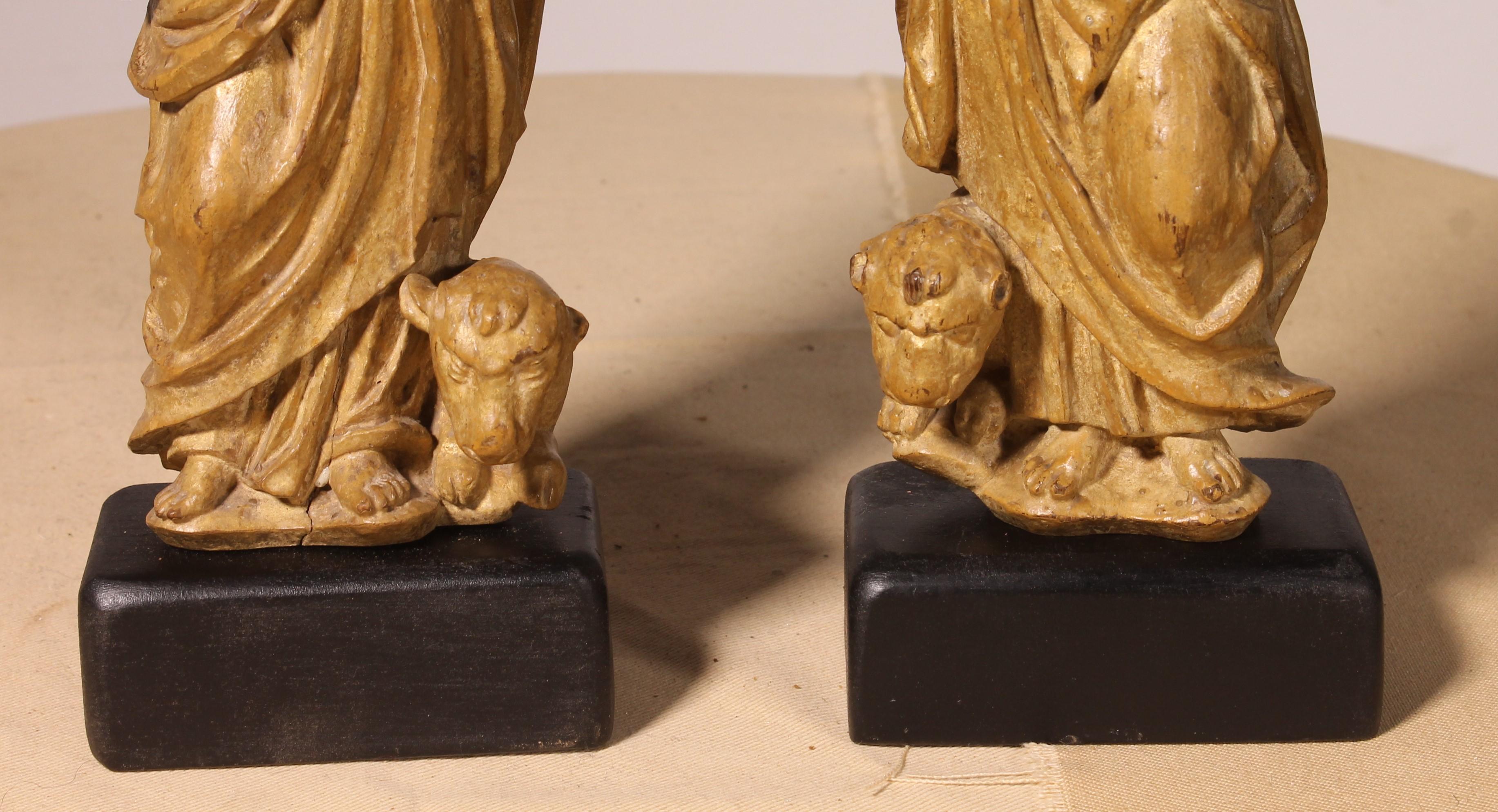 Rinascimento Coppia di San Marco in noce - XVI secolo - Venezia in vendita