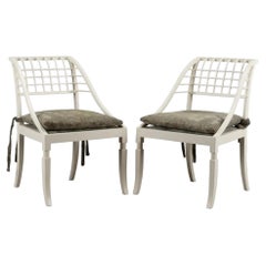 Pair of Saladino Sleigh Chairs