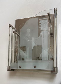 Paar S.A.L.I.R. Vintage-Wandleuchter aus italienischem Muranoglas im Art-déco-Stil