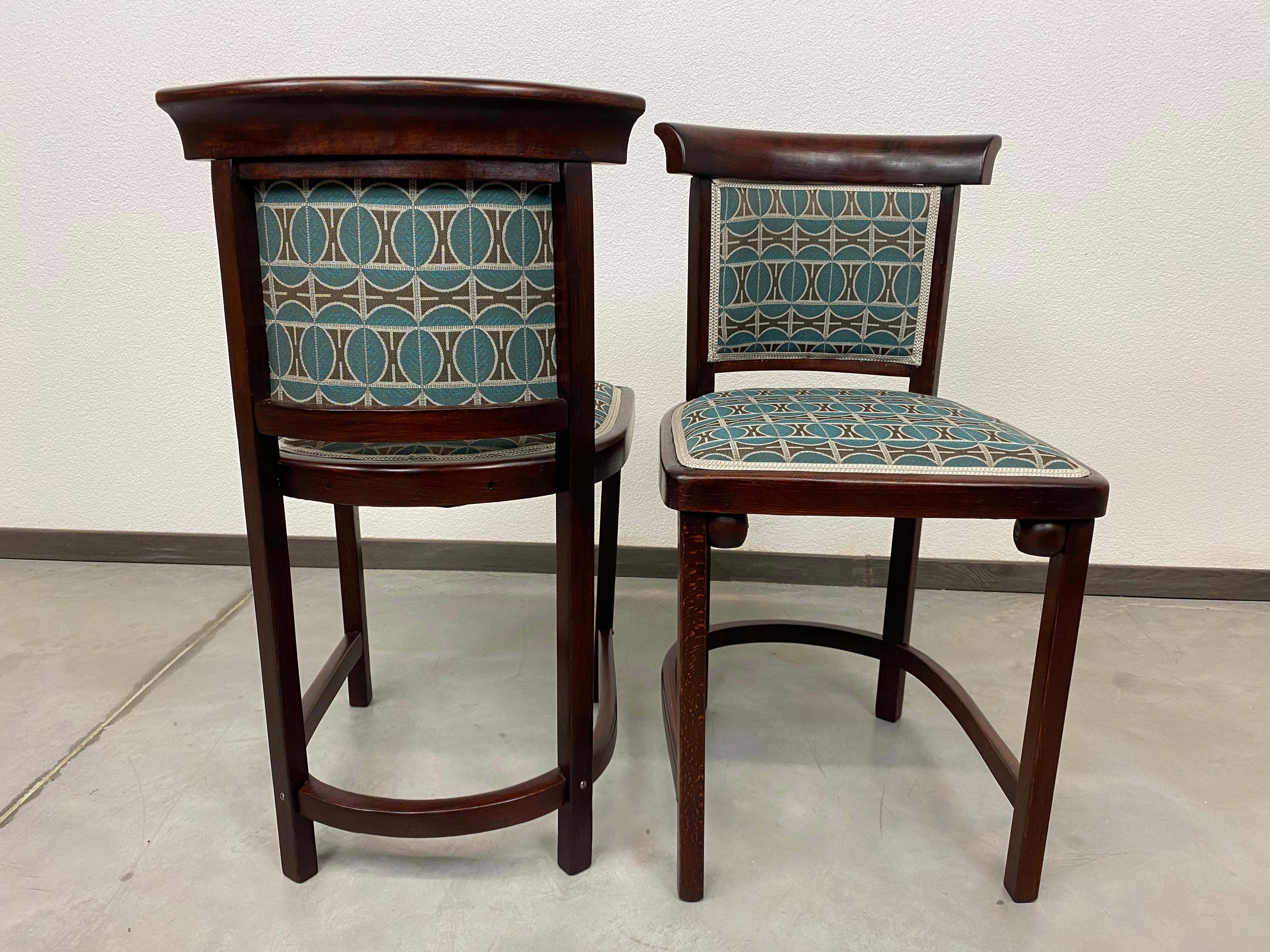 Pair of Salon Chair No.423 by Josef Hoffmann for J&J Kohn For Sale 7