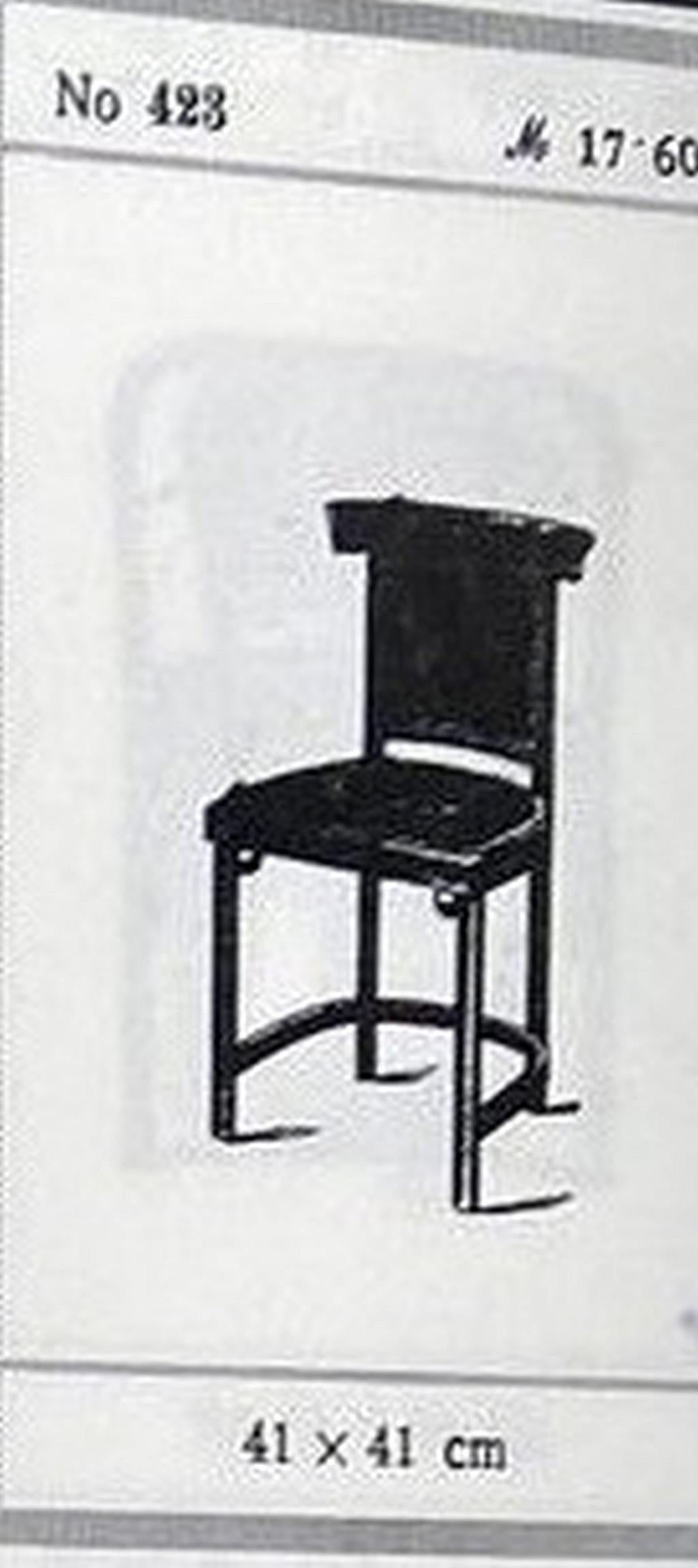 Pair of Salon Chair No.423 by Josef Hoffmann for J&J Kohn For Sale 8